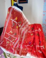 Red Harmony Monipuri Saree - Image 4